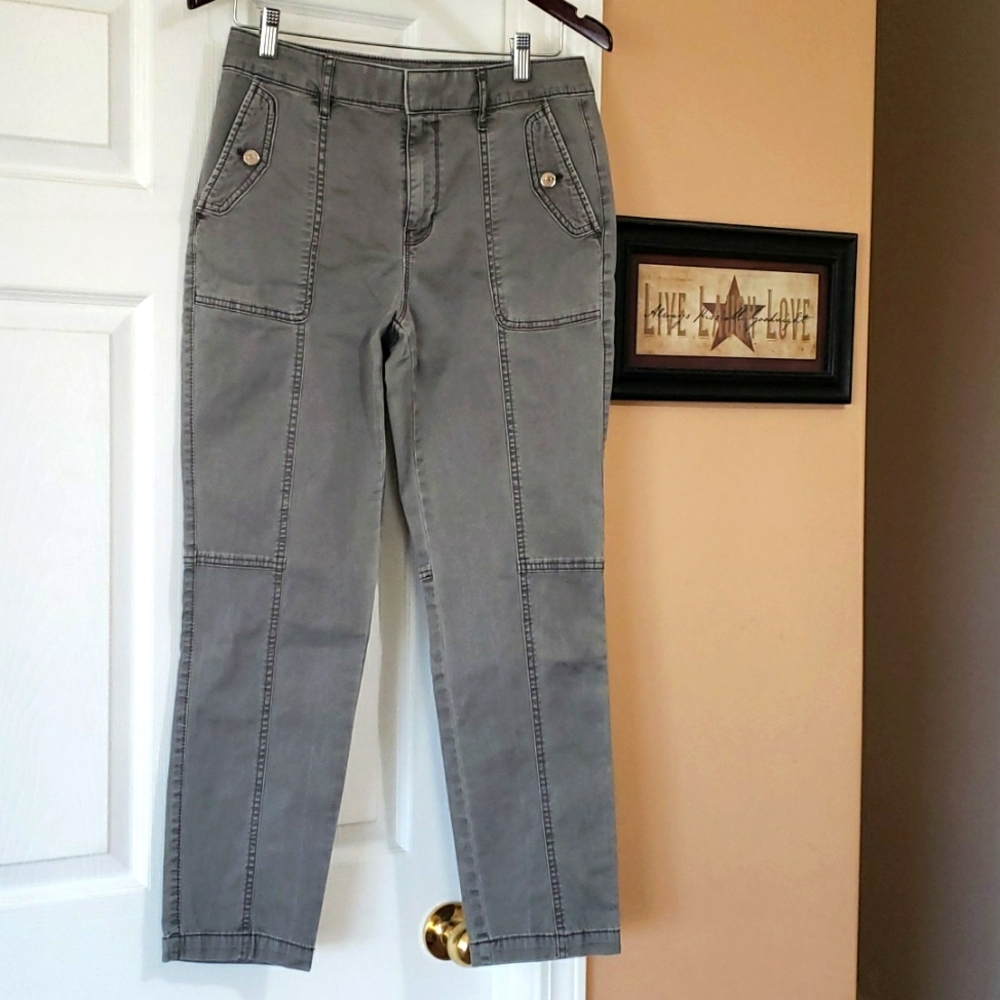 White House Black Market Gray High Rise Jeans